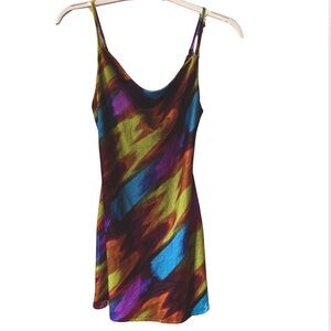Urban Outfitters dress colorful jewel tone party flirty sexy mini NWT Size Small